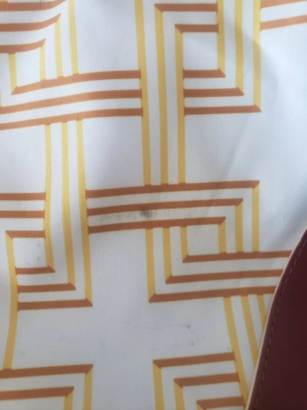 LeSportsac Rare Geometric Hobo Shoulder Bag Yellow Brown White